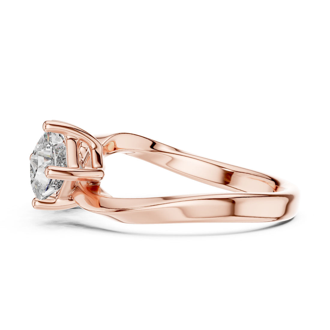 .90 Ct. Two-Stone Princess Cut Diamond Bypass Ring (463) 11