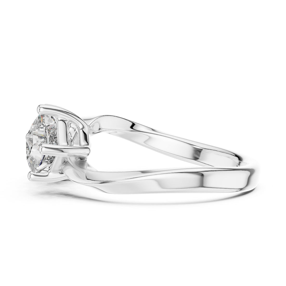 .90 Ct. Two-Stone Princess Cut Diamond Bypass Ring (463) 12