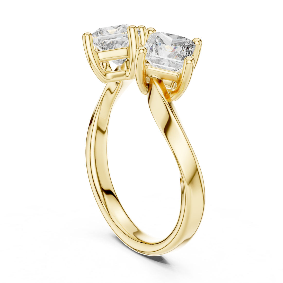 .90 Ct. Two-Stone Princess Cut Diamond Bypass Ring (463) 3