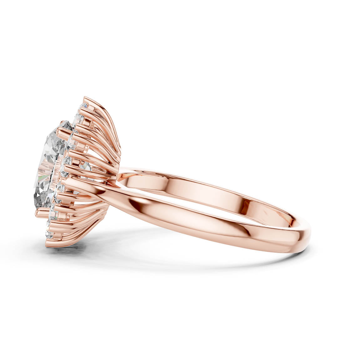 2.56 Ct. Oval Cut Diamond Halo Ring (1216) 8