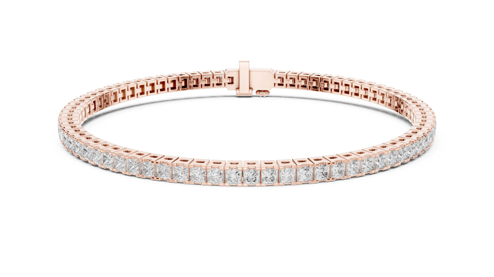4.56 Ct. Princess Cut Diamond Tennis Bracelet (56-CAD) 11