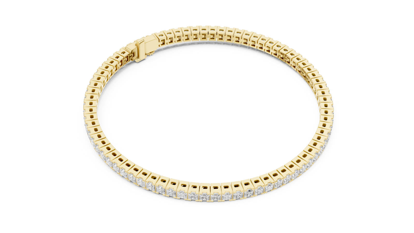 4.56 Ct. Princess Cut Diamond Tennis Bracelet (56-CAD) 6