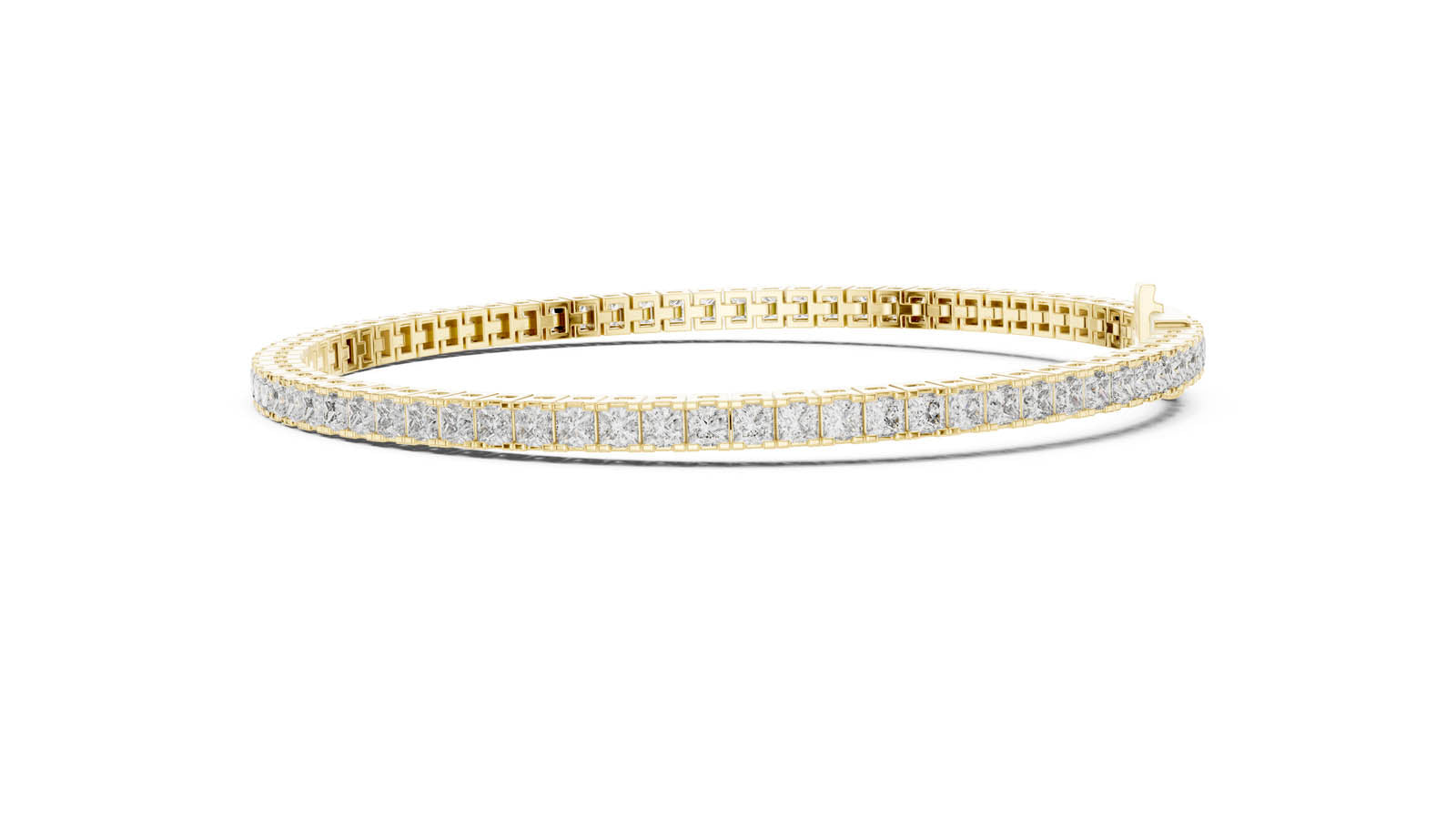 4.56 Ct. Princess Cut Diamond Tennis Bracelet (56-CAD) 7