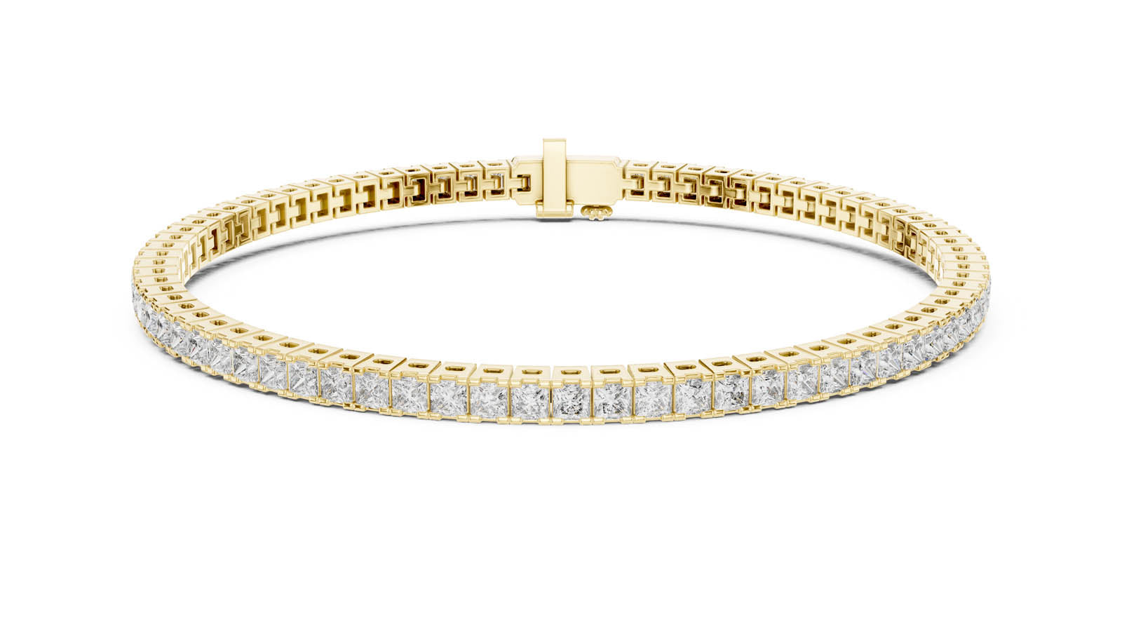4.56 Ct. Princess Cut Diamond Tennis Bracelet (56-CAD)