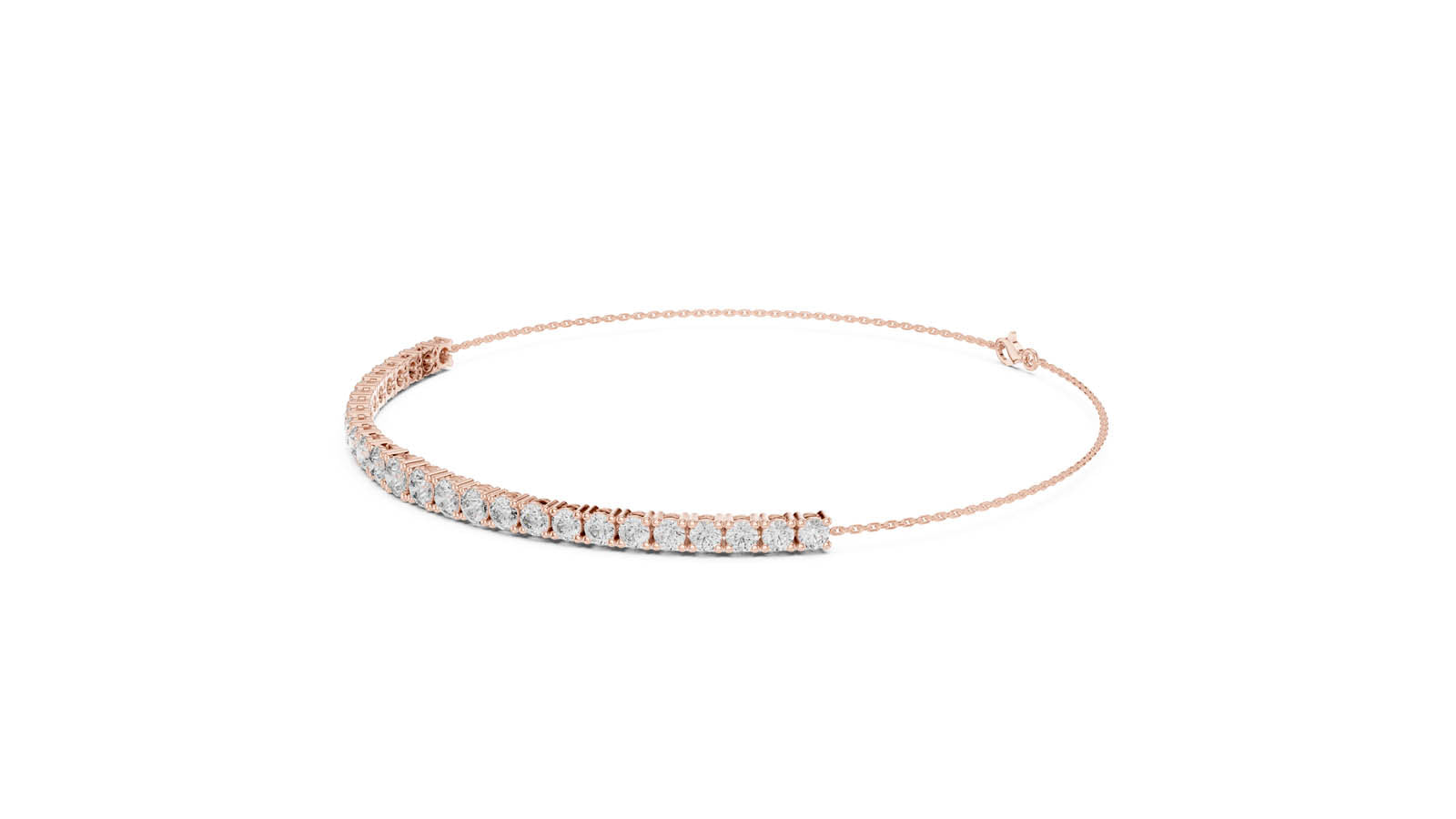 8.07 Ct. Round Diamond Half Tennis Bracelet (589) 5