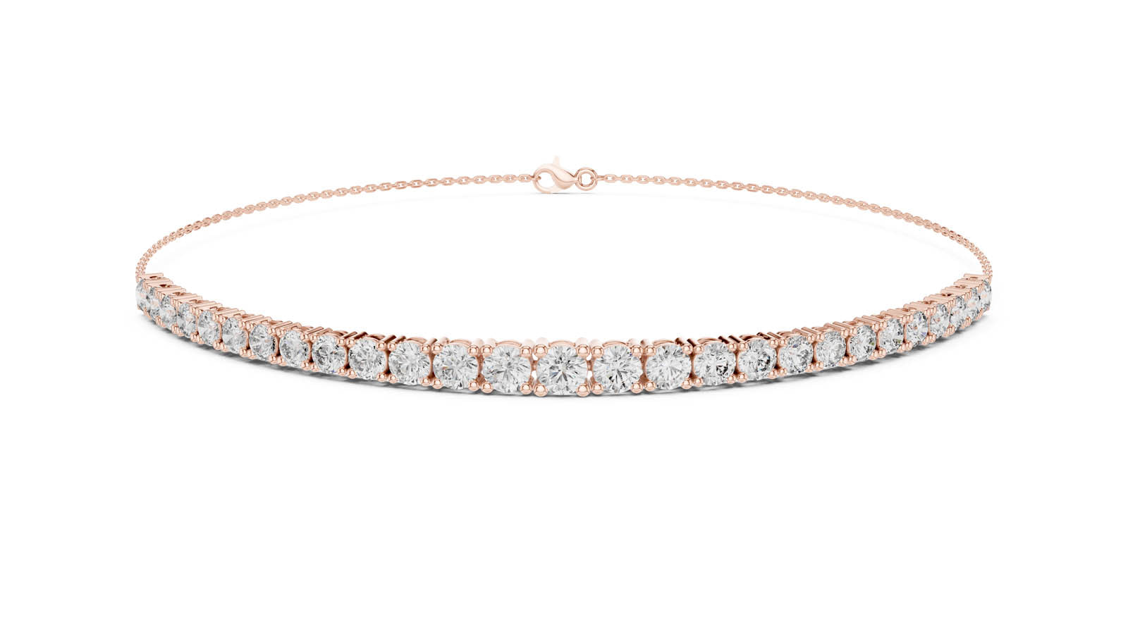8.07 Ct. Round Diamond Half Tennis Bracelet (589) 7