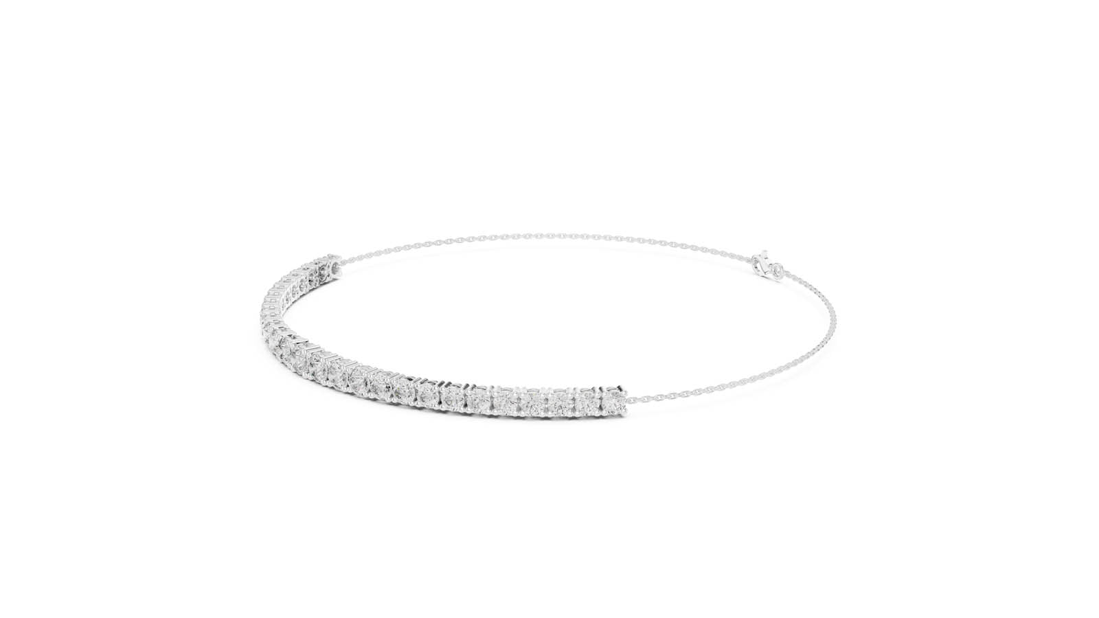 8.07 Ct. Round Diamond Half Tennis Bracelet (589) 3