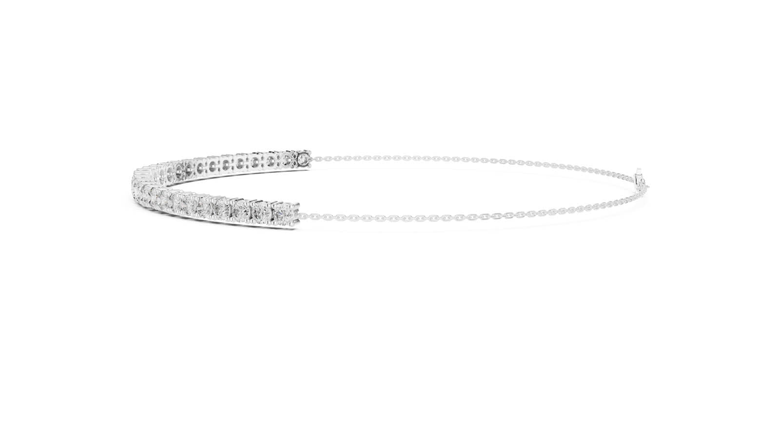 8.07 Ct. Round Diamond Half Tennis Bracelet (589) 8