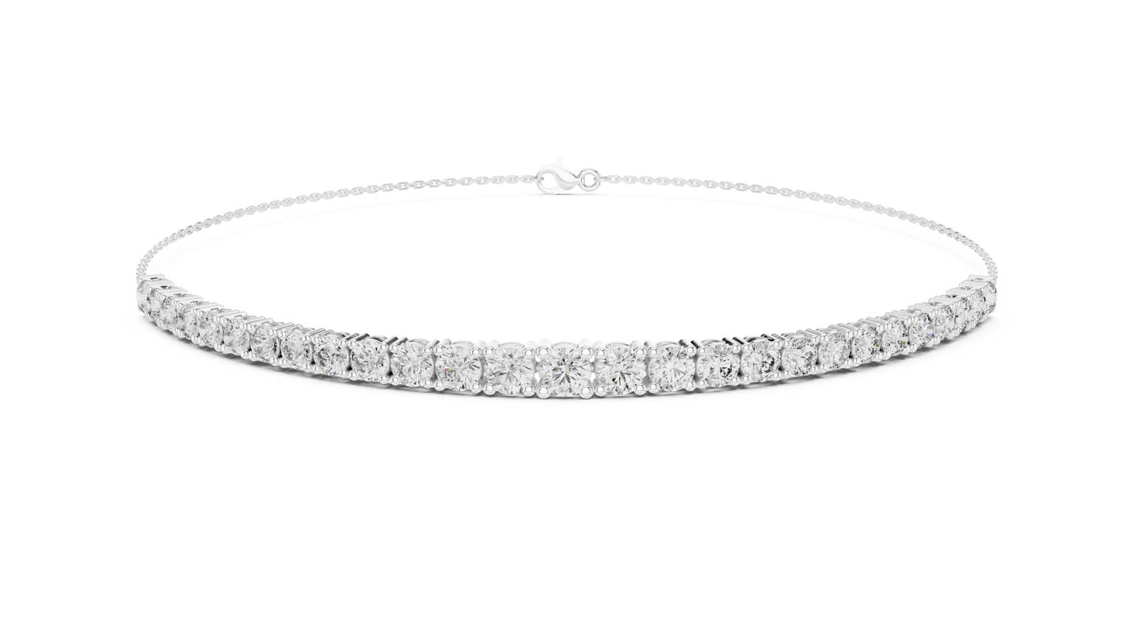 8.07 Ct. Round Diamond Half Tennis Bracelet (589)