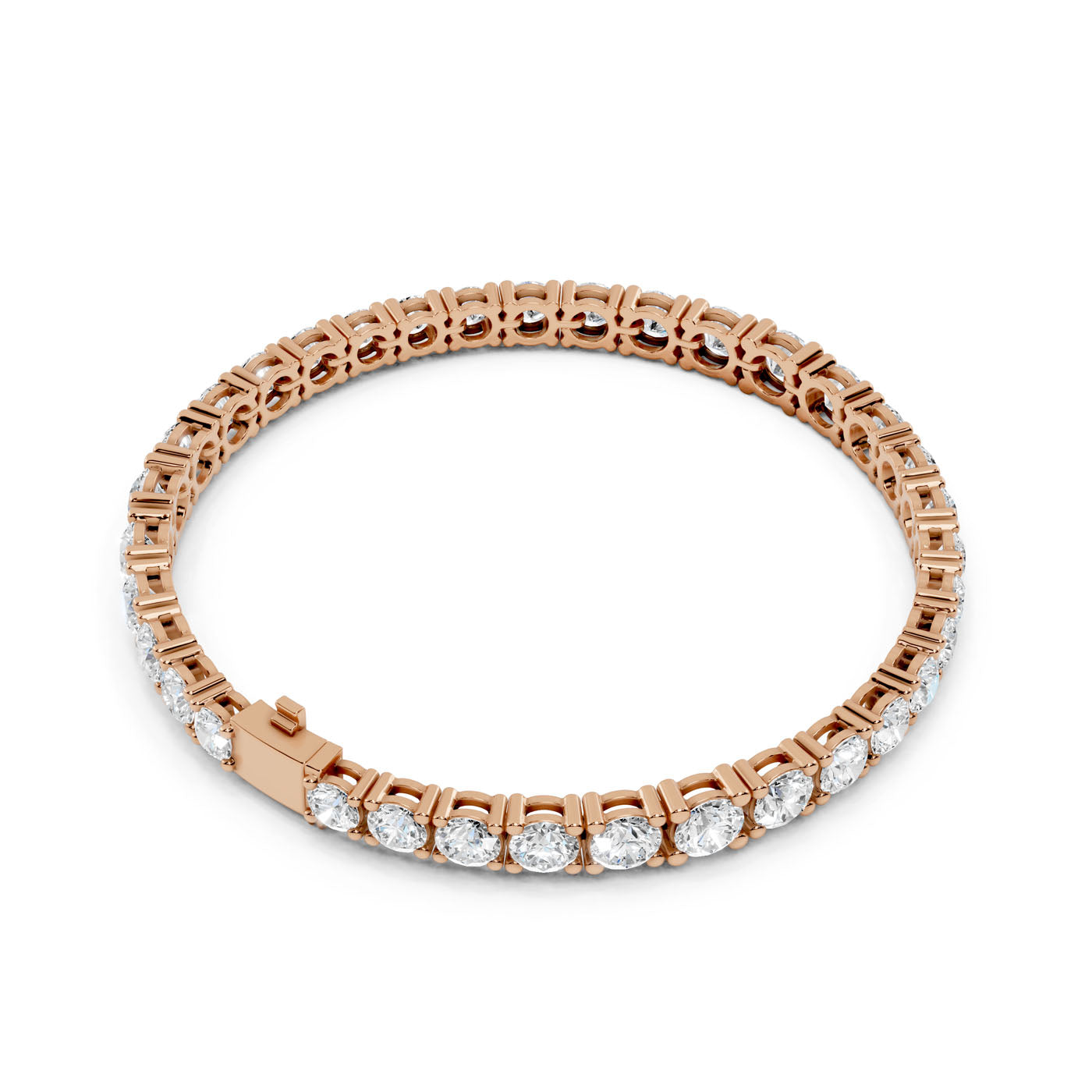 13.20 Ct. Round Diamond Tennis Bracelet (Shared Prong) (GLBR-0016) 5