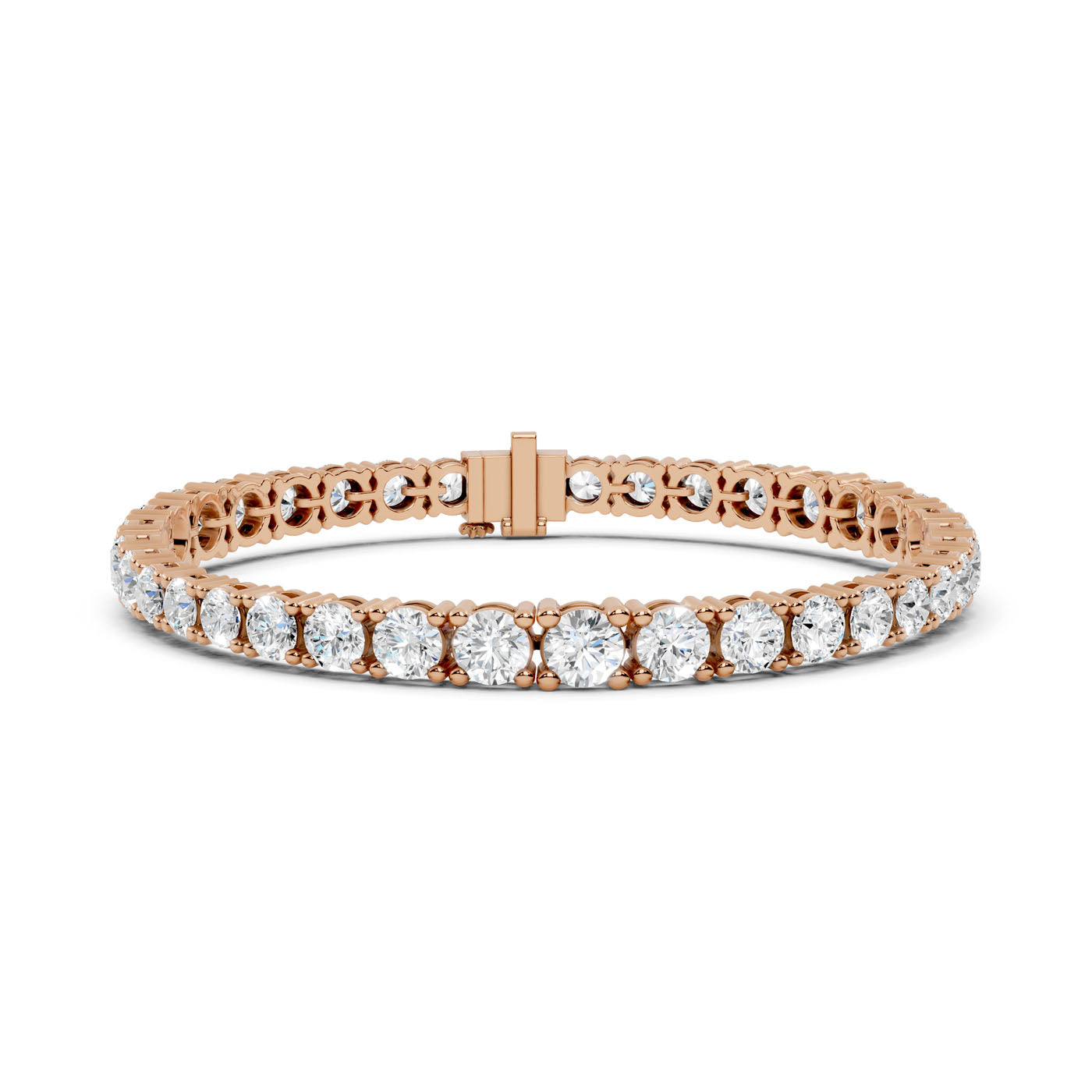13.20 Ct. Round Diamond Tennis Bracelet (Shared Prong) (GLBR-0016) 4