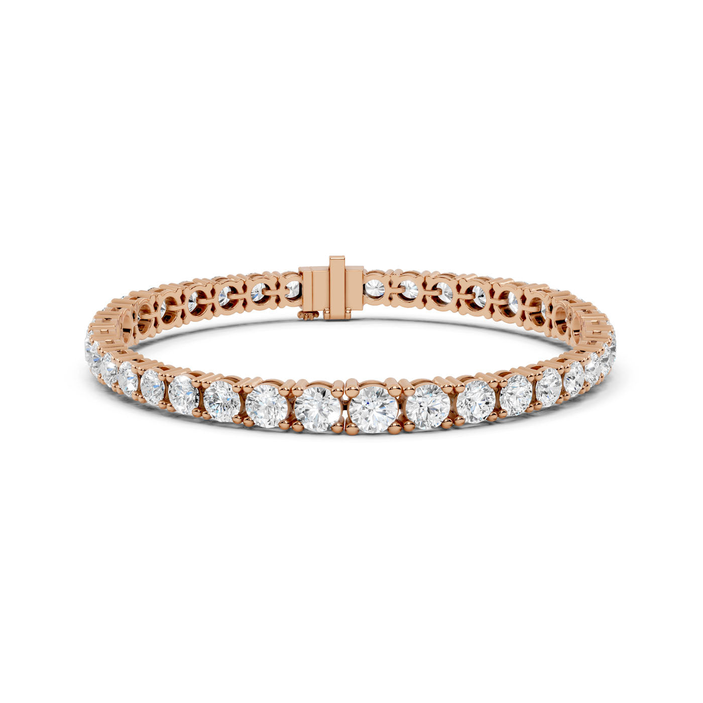 13.20 Ct. Round Diamond Tennis Bracelet (Shared Prong) (GLBR-0016) 6