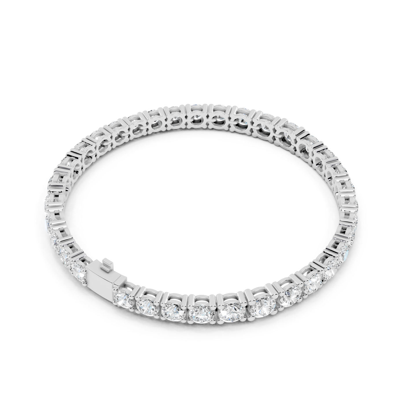 13.20 Ct. Round Diamond Tennis Bracelet (Shared Prong) (GLBR-0016) 7