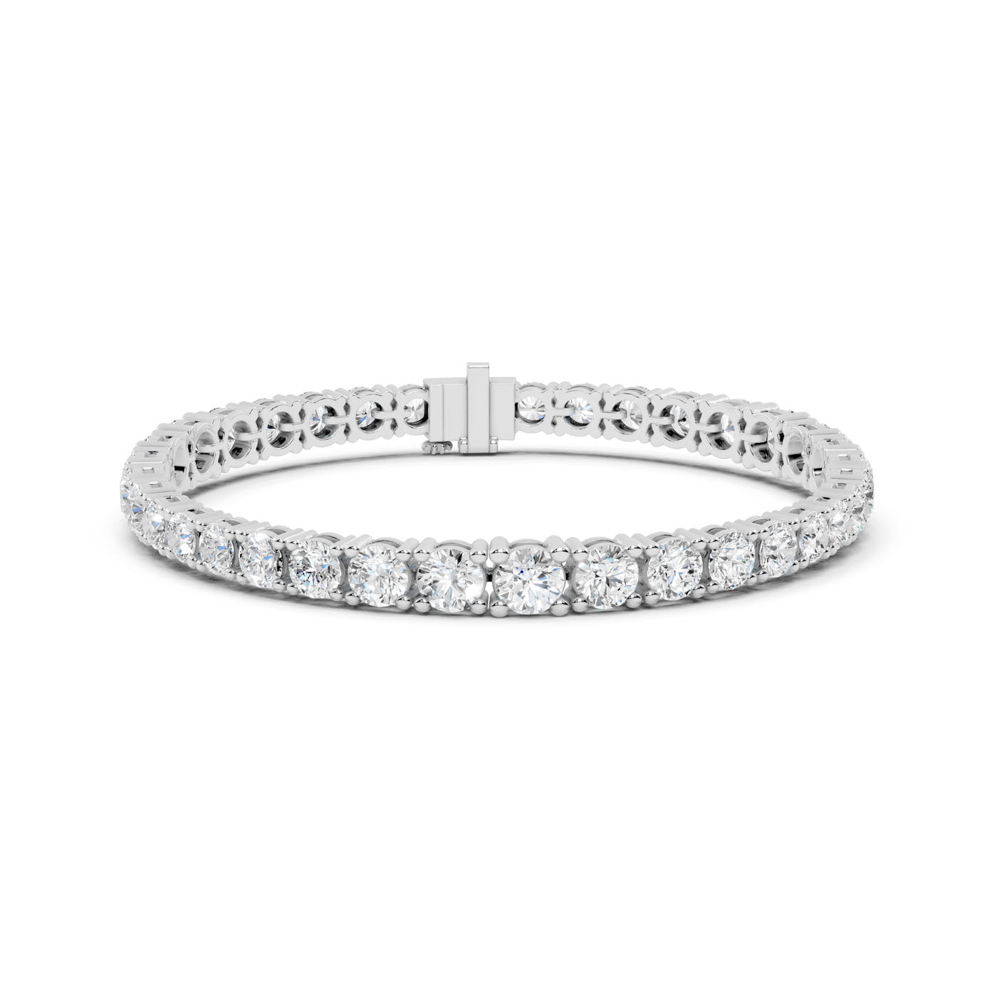13.20 Ct. Round Diamond Tennis Bracelet (Shared Prong) (GLBR-0016) 8