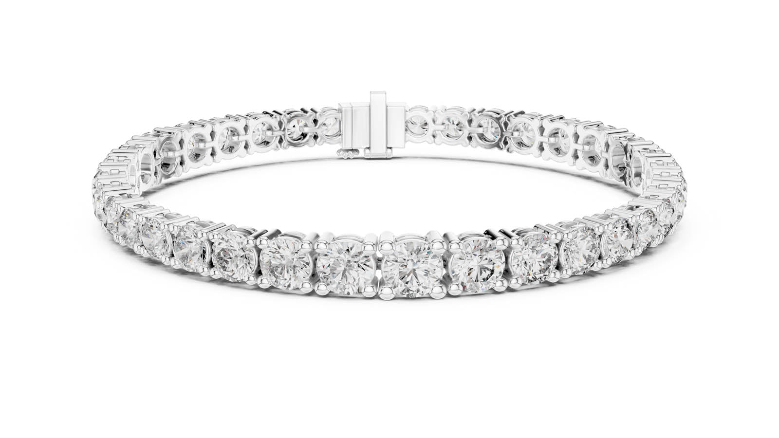 13.20 Ct. Classic Round Diamond Tennis Bracelet (594) 10