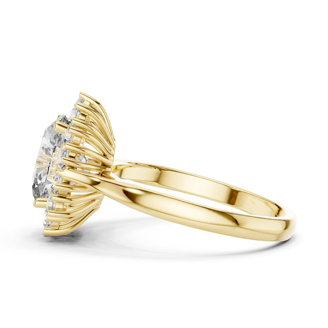 2.56 Ct. Oval Cut Diamond Halo Ring (1216) 4