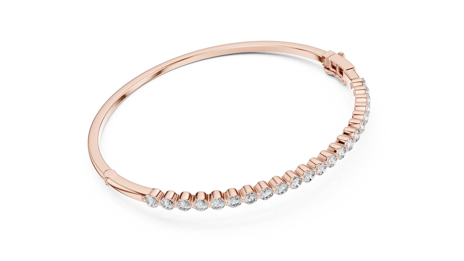 1.98 Ct. Round Diamond Half Tennis Bangle (64-CAD)