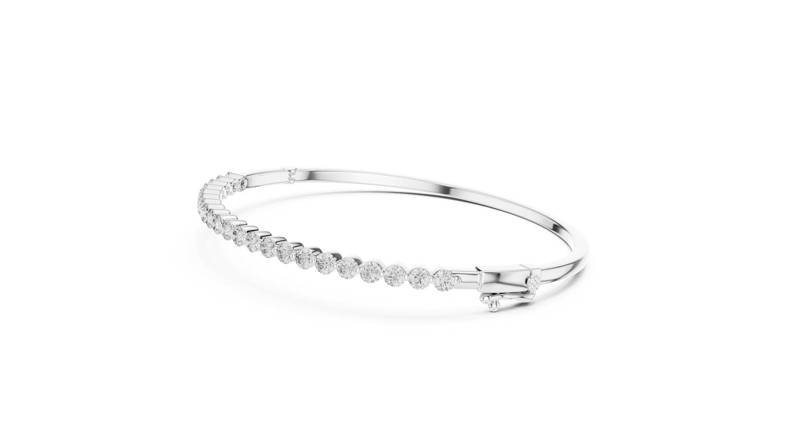 1.98 Ct. Round Diamond Half Tennis Bangle (64-CAD) 3