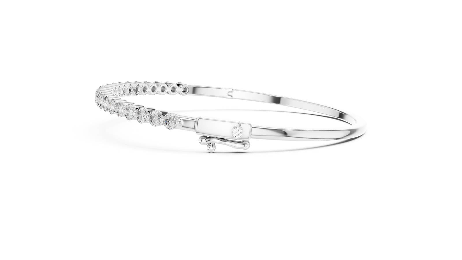 1.98 Ct. Round Diamond Half Tennis Bangle (64-CAD) 9