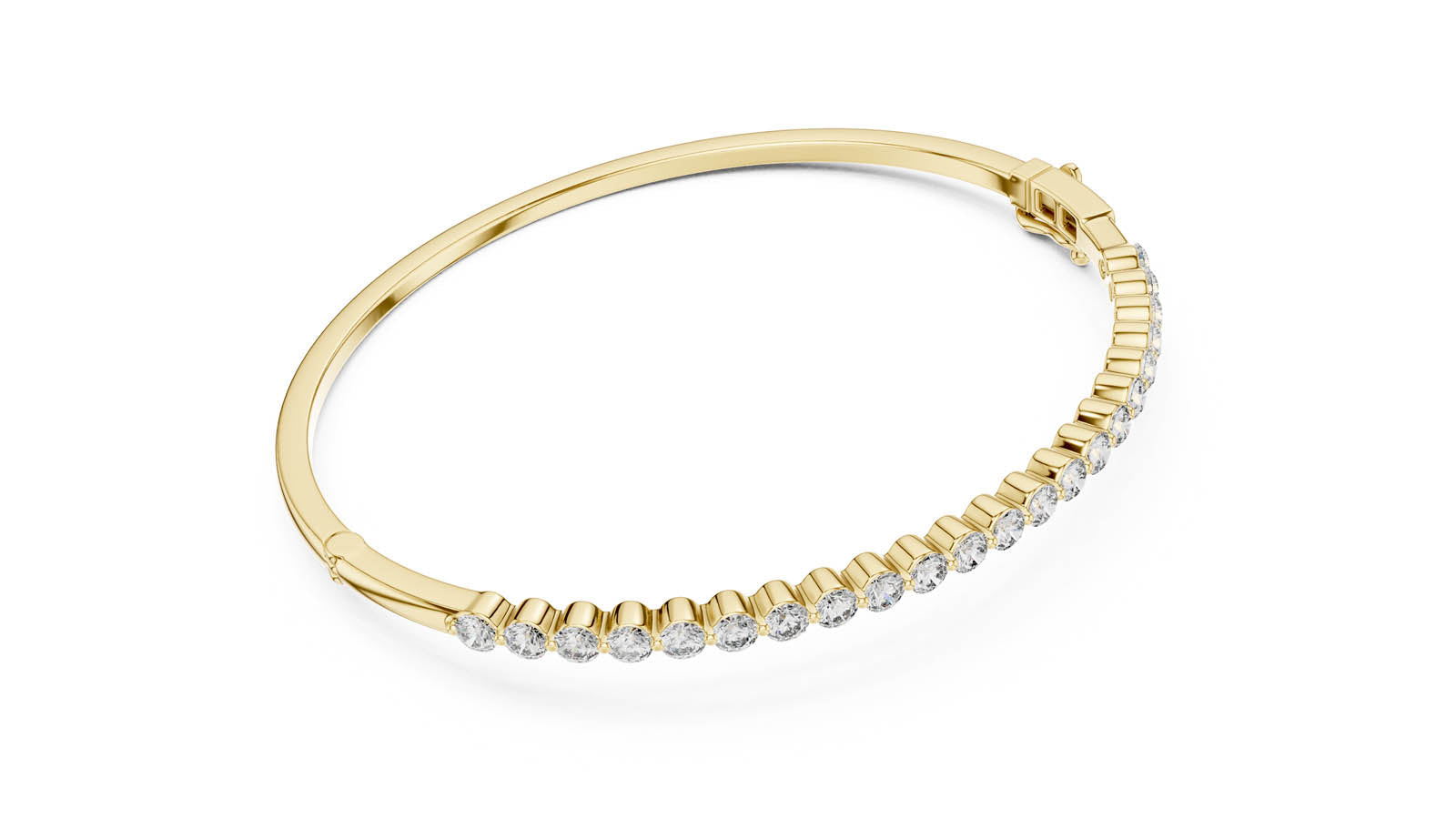 1.98 Ct. Round Diamond Half Tennis Bangle (64-CAD) 11