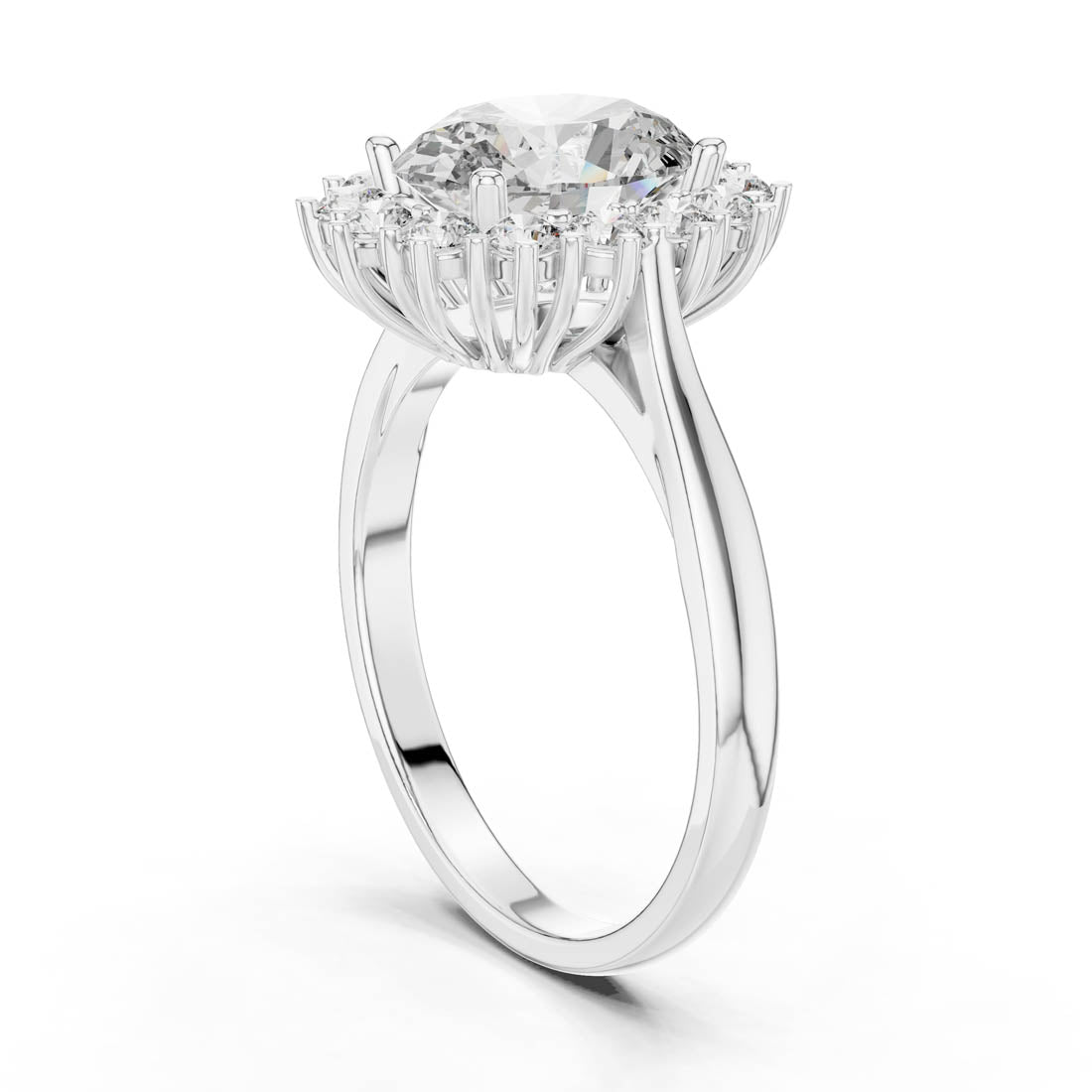 2.56 Ct. Oval Cut Diamond Halo Ring (1216) 9