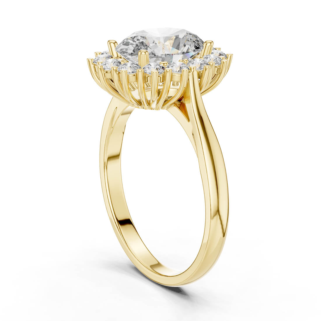 2.56 Ct. Oval Cut Diamond Halo Ring (1216) 3