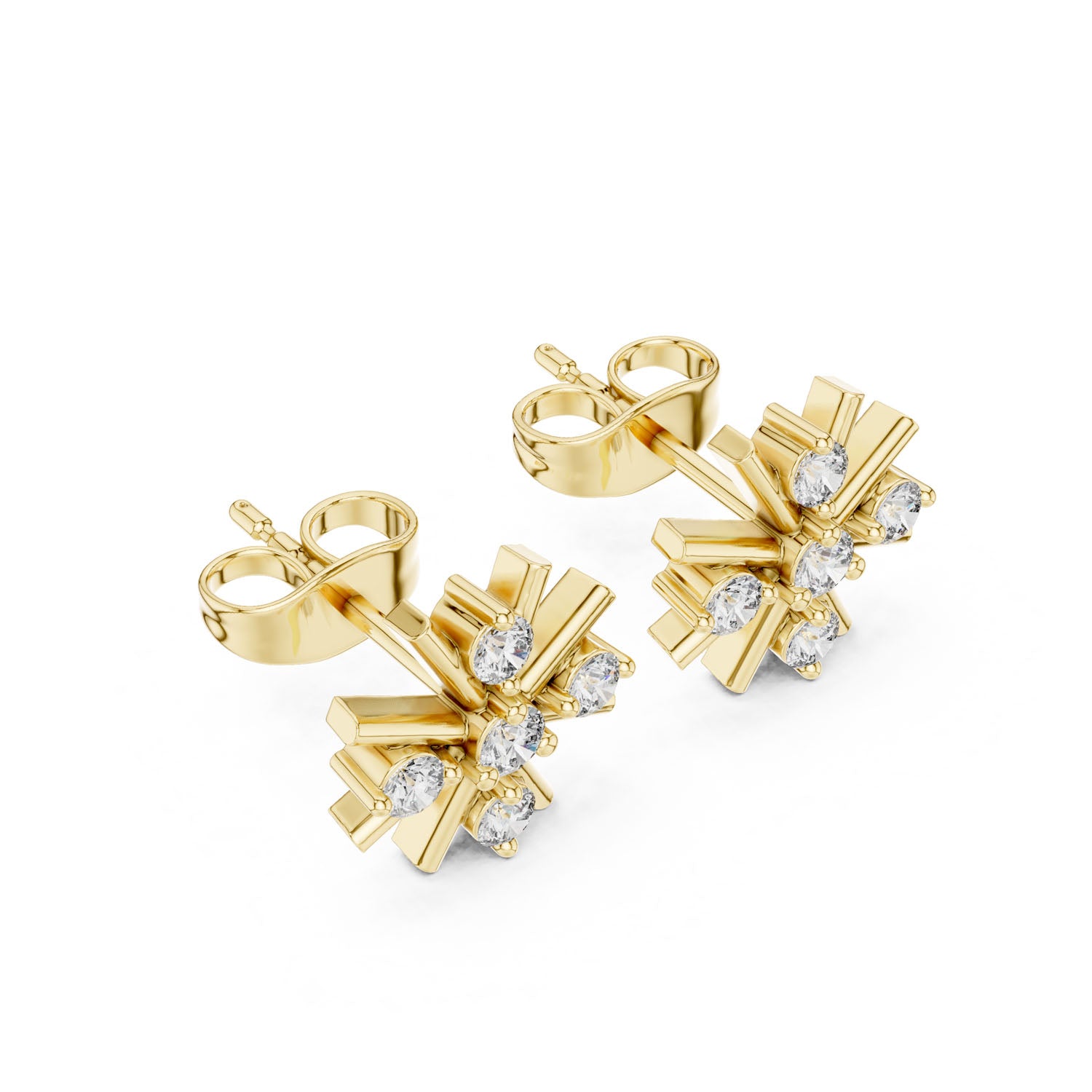 .32 Ct. Diamond Starburst Earrings (9#10002E)