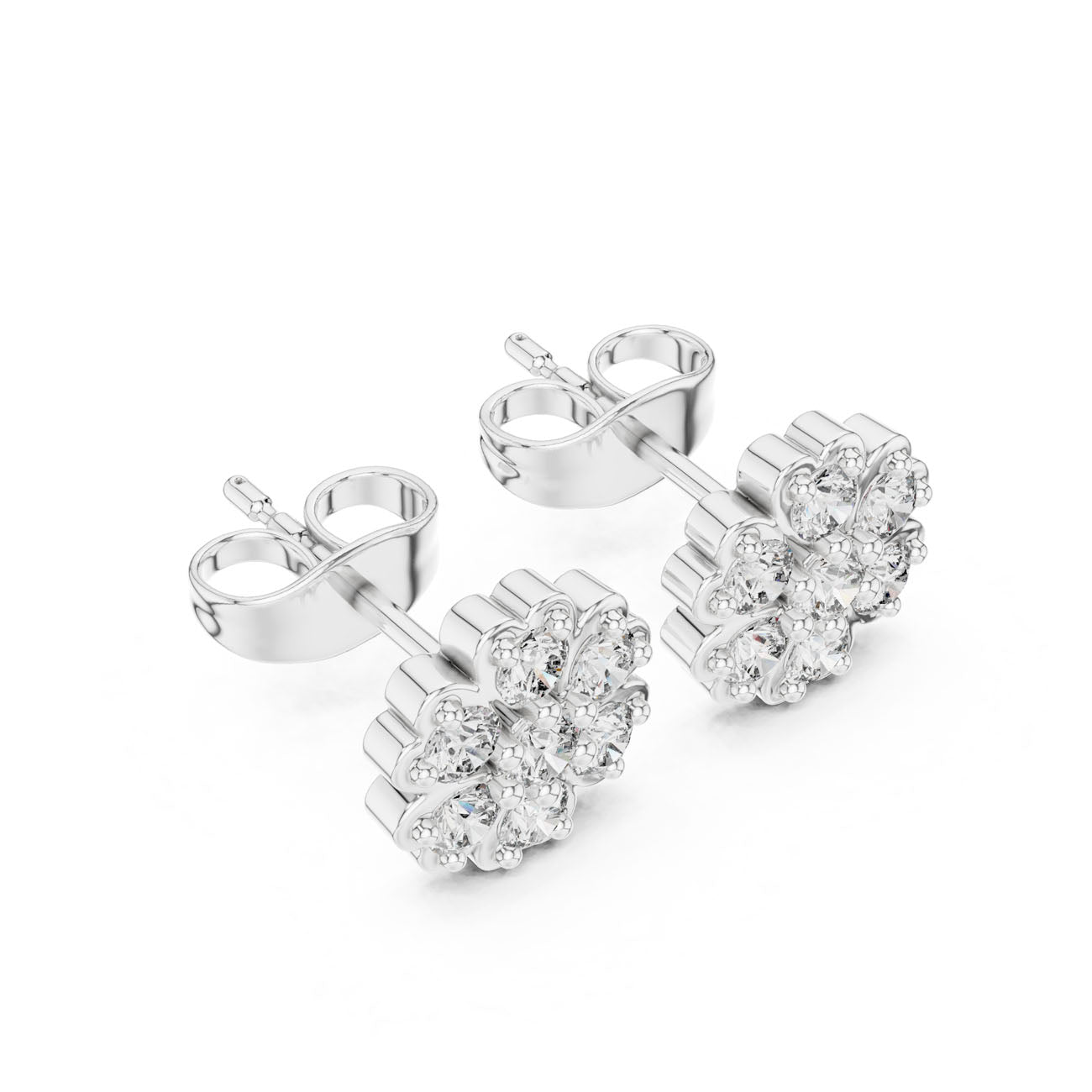 .50 Ct. Round Diamond Snowflake Cluster Earrings (9#10003E) 6