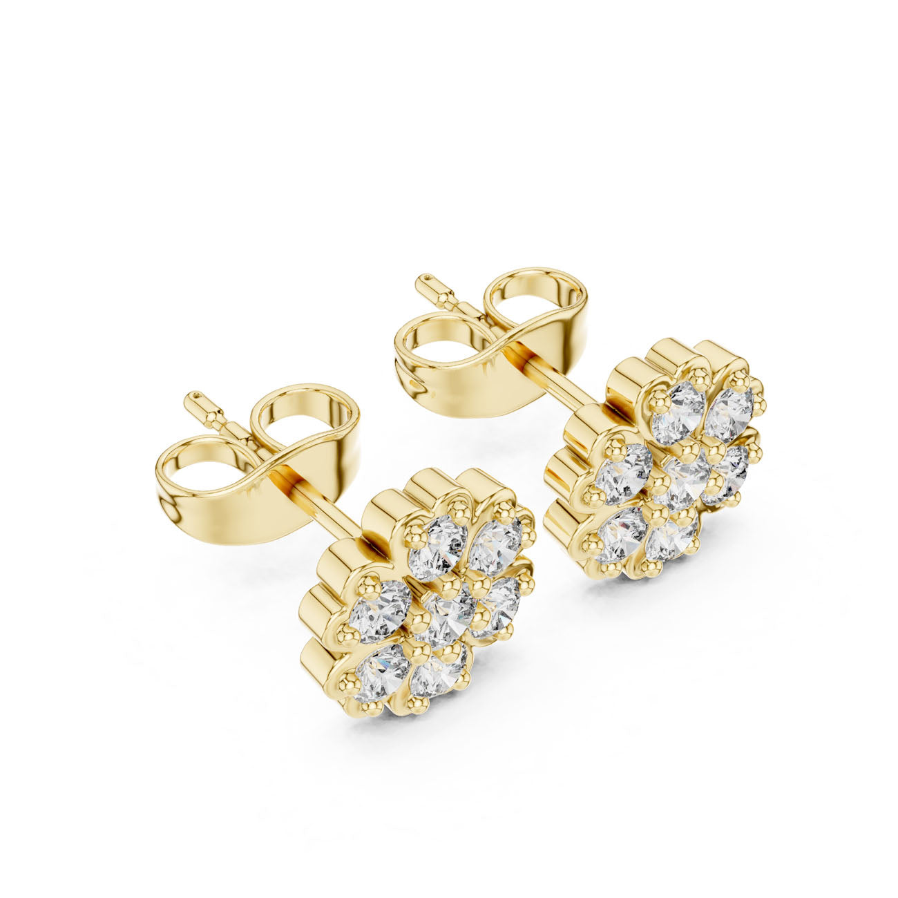 .50 Ct. Round Diamond Snowflake Cluster Earrings (9#10003E)