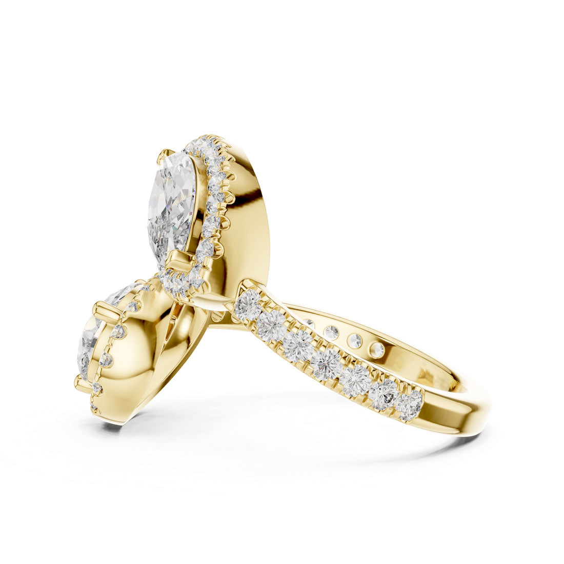 2.63 Ct. Toi et Moi Diamond Ring with Marquise and Pear Cut Diamonds (9#10007L_14) 4