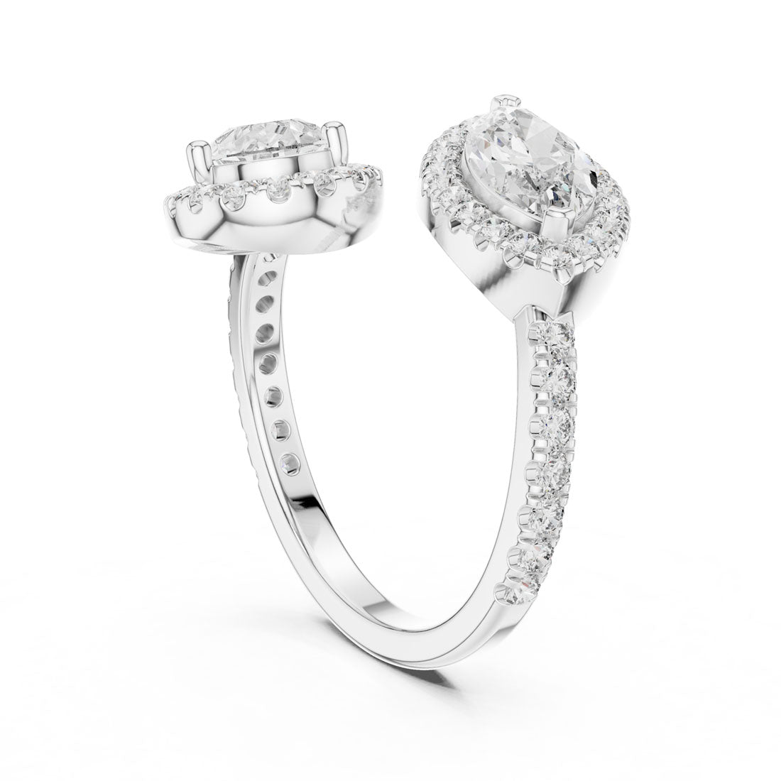 2.63 Ct. Toi et Moi Diamond Ring with Marquise and Pear Cut Diamonds (9#10007L_14) 9