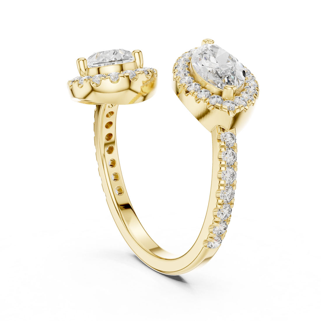 2.63 Ct. Toi et Moi Diamond Ring with Marquise and Pear Cut Diamonds (9#10007L_14) 3