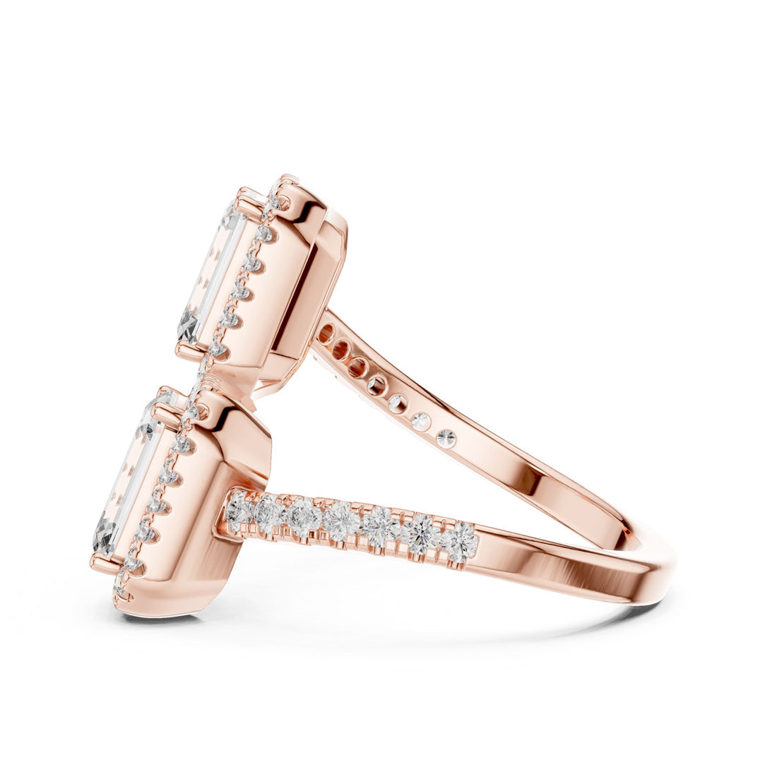 2.40 Ct. Emerald Cut Toi et Moi Diamond Ring (9#10008L_15) 11