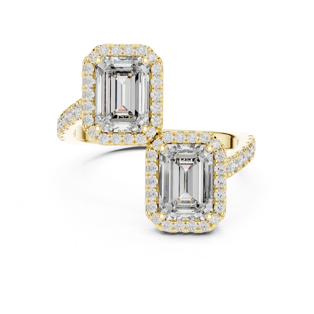 2.40 Ct. Emerald Cut Toi et Moi Diamond Ring (9#10008L_15)