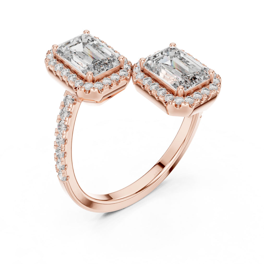 2.40 Ct. Emerald Cut Toi et Moi Diamond Ring (9#10008L_15) 8