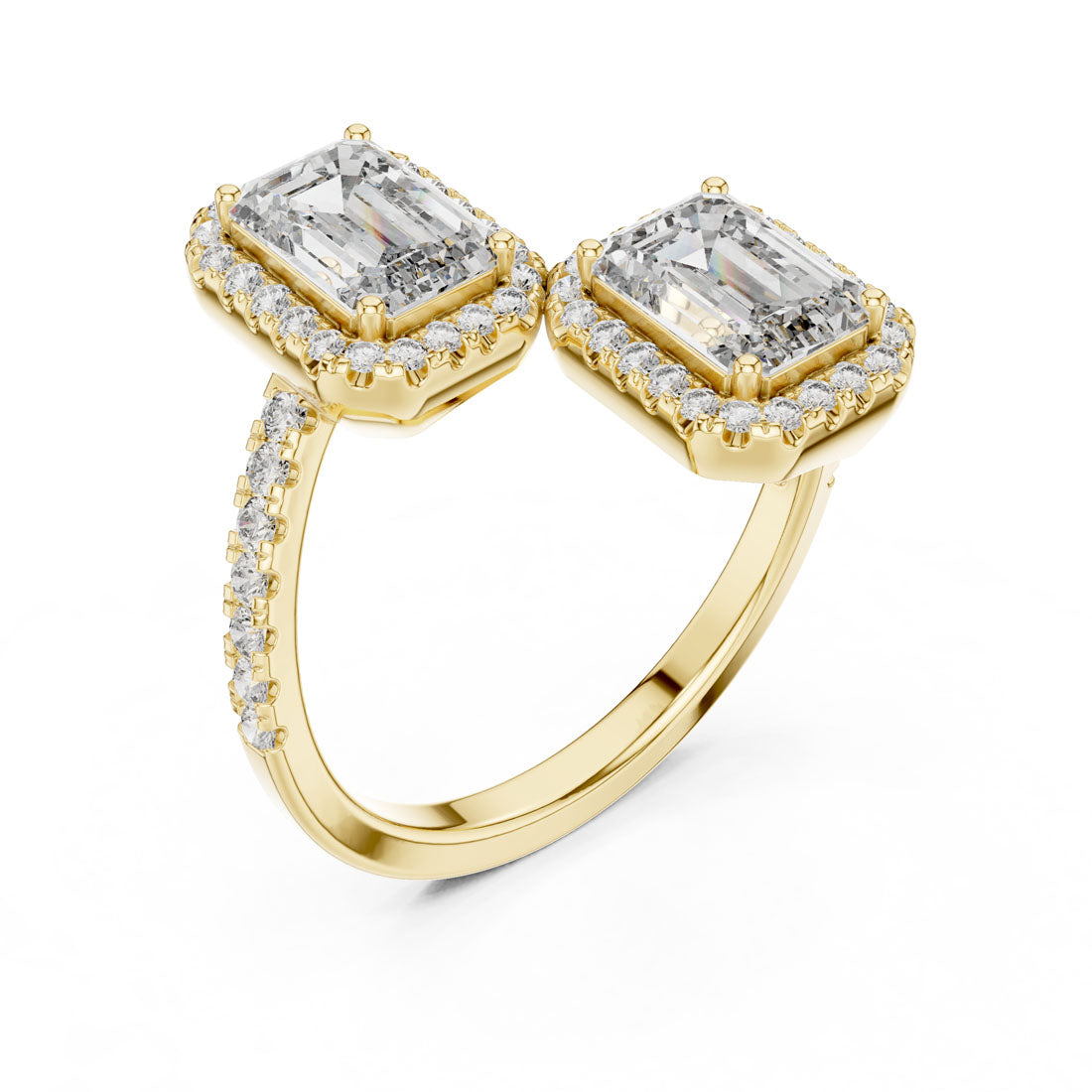 2.40 Ct. Emerald Cut Toi et Moi Diamond Ring (9#10008L_15)