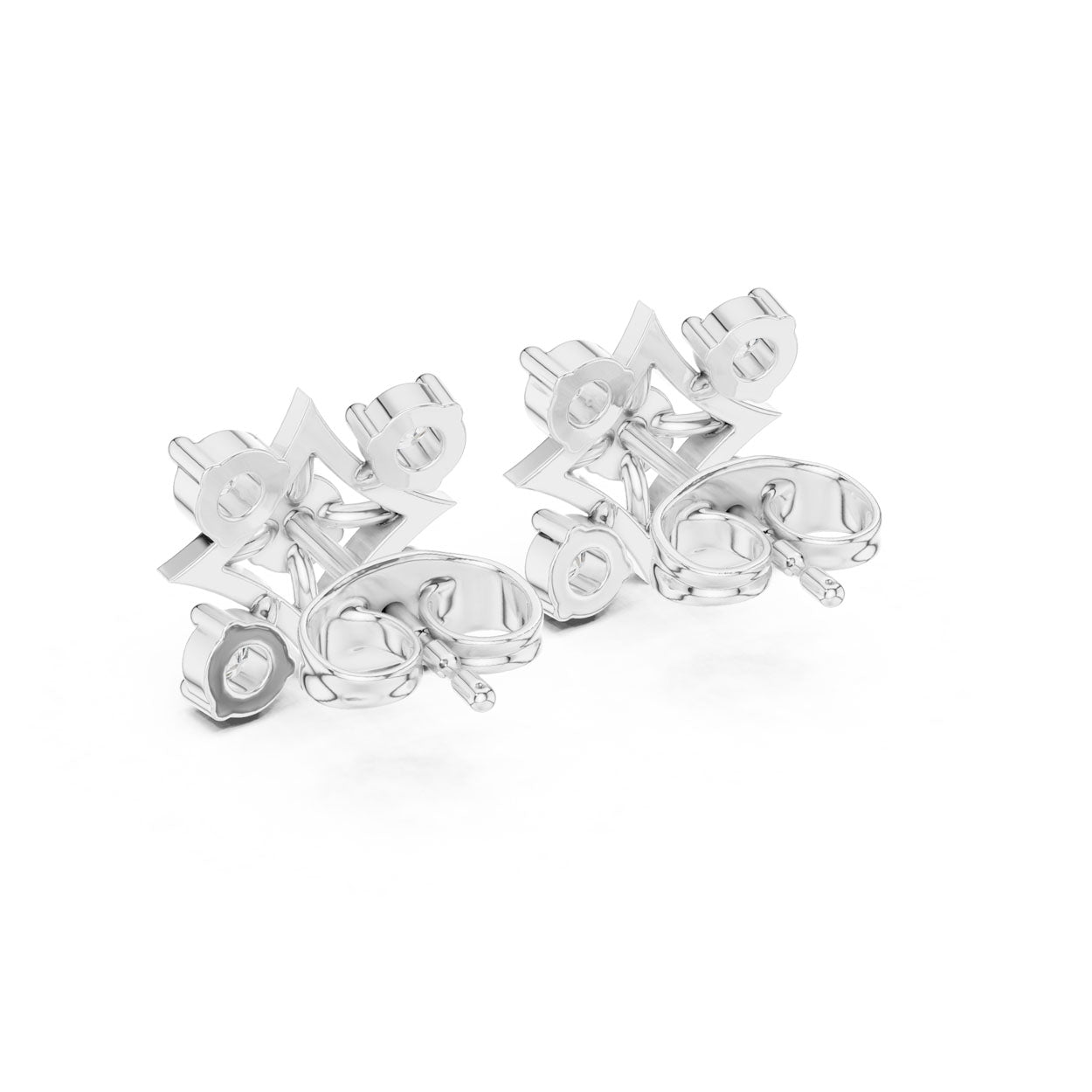 .33 Ct. Round Diamond Geometric Cluster Earrings (9#10012E) 11