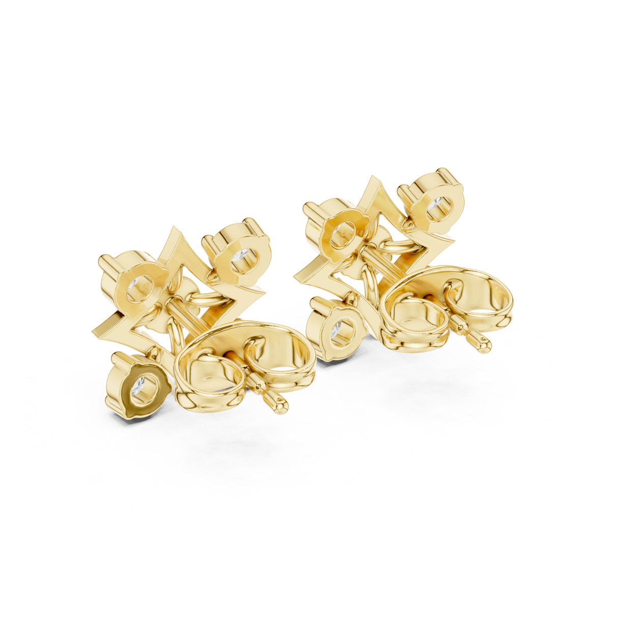 .33 Ct. Round Diamond Geometric Cluster Earrings (9#10012E) 5