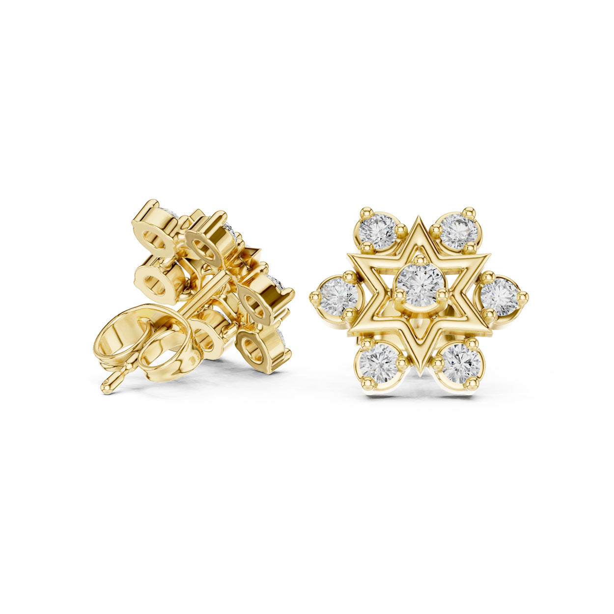 .45 Ct. Round Diamond Star Cluster Earrings (9#10014E) 3