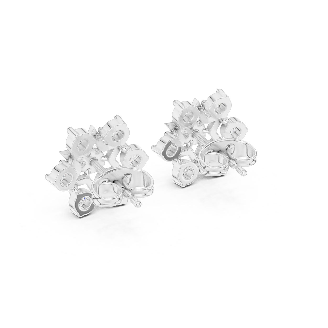 .45 Ct. Round Diamond Star Cluster Earrings (9#10014E) 11
