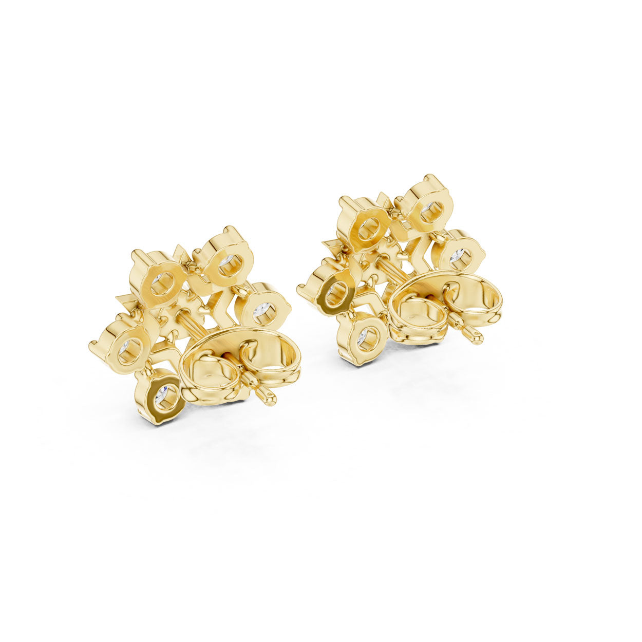 .45 Ct. Round Diamond Star Cluster Earrings (9#10014E) 4