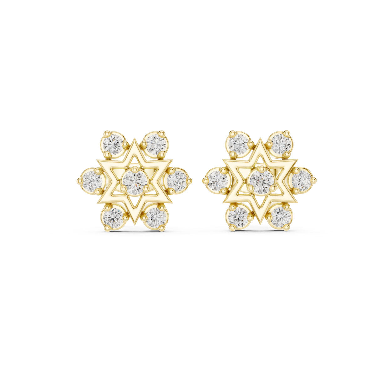 .45 Ct. Round Diamond Star Cluster Earrings (9#10014E)