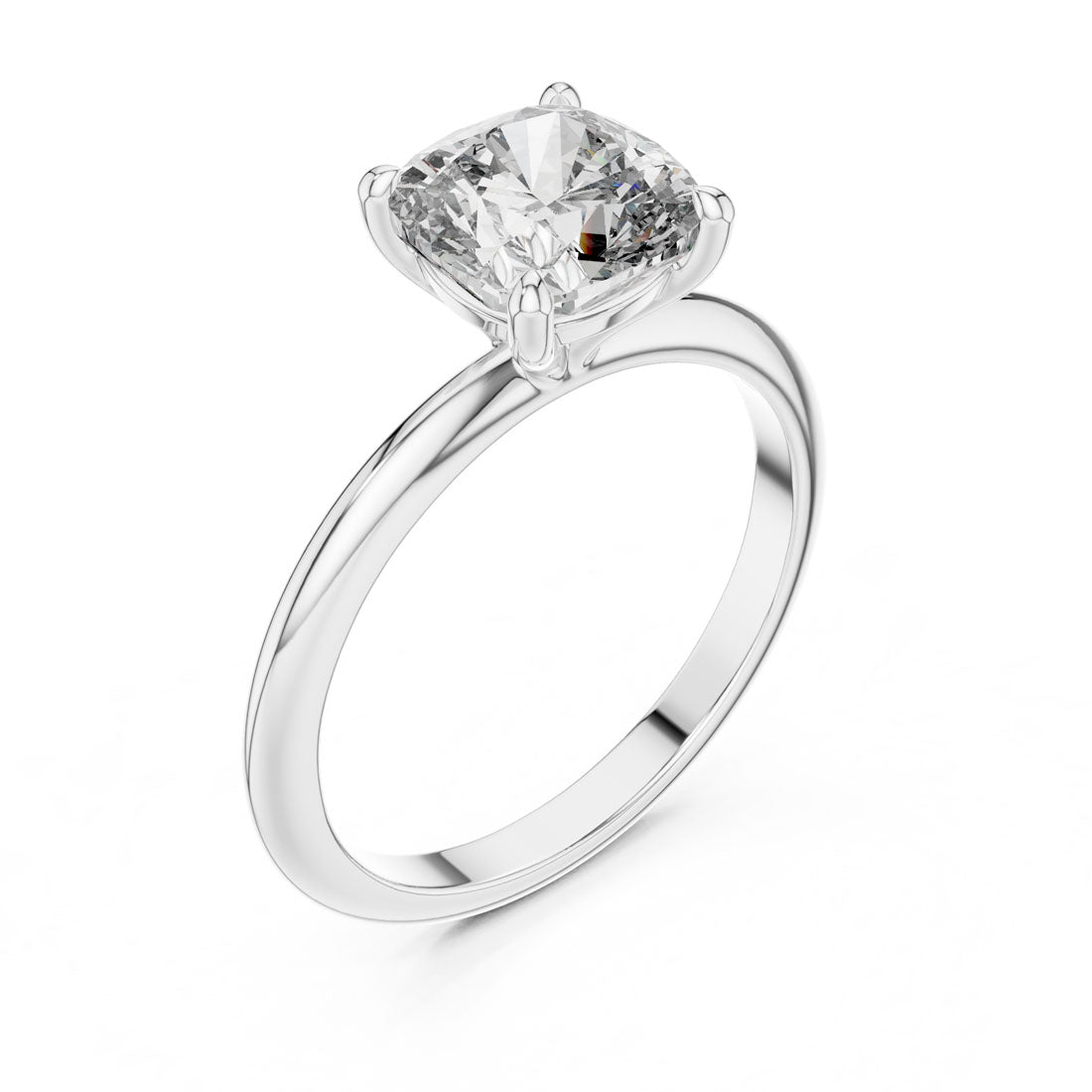 2.00 Ct. Cushion Cut Diamond Solitaire Ring (9#10027L_20) 12