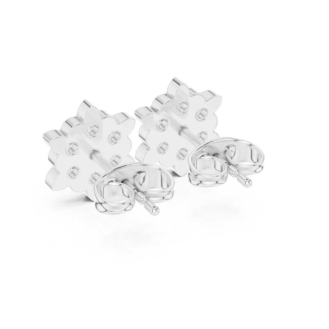 .64 Ct. Round Diamond Snowflake Cluster Earrings (9#10031E) 9