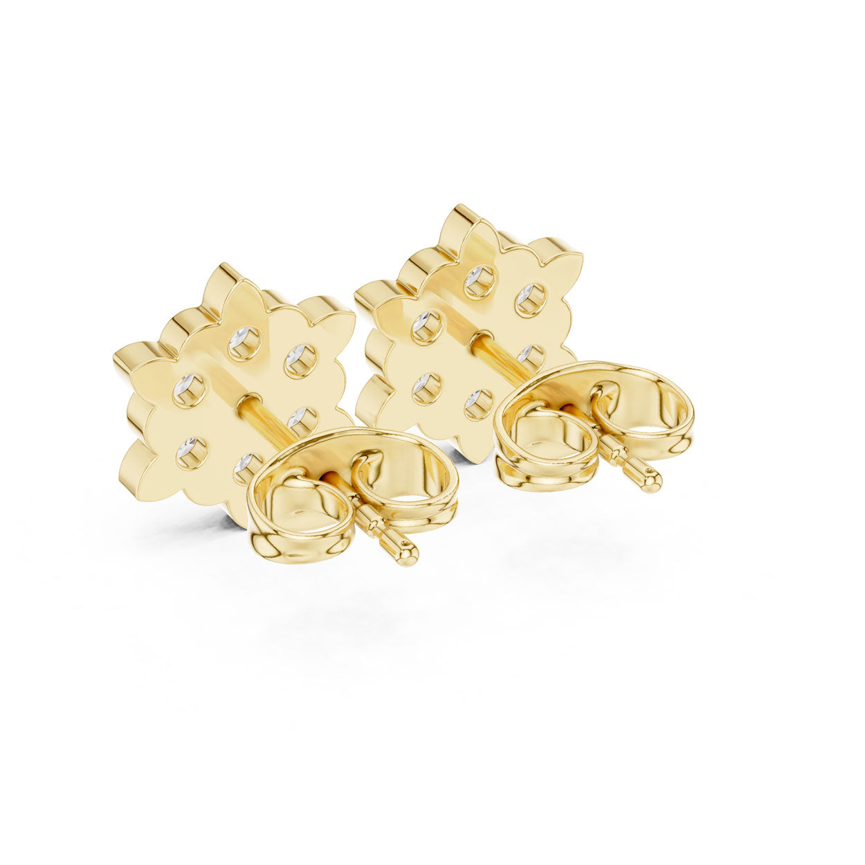 .64 Ct. Round Diamond Snowflake Cluster Earrings (9#10031E) 4