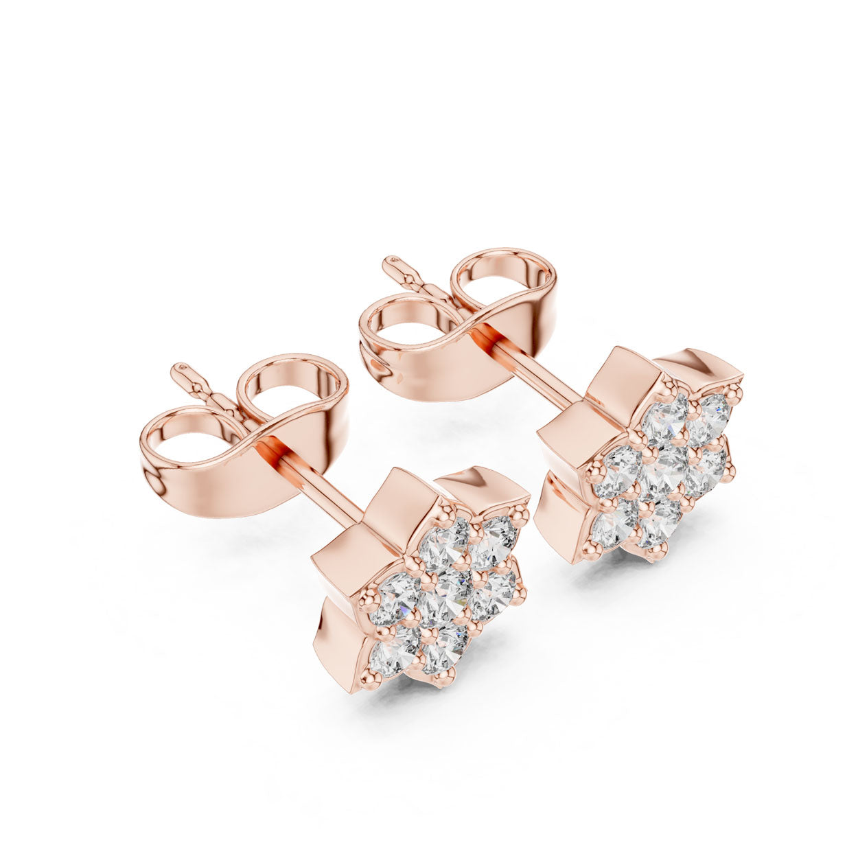.38 Ct. Round Diamond Snowflake Earrings (9#10035E) 8