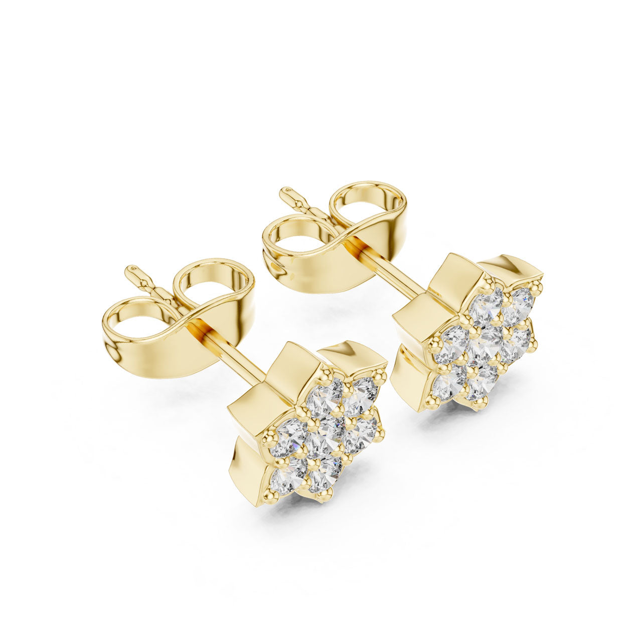 .38 Ct. Round Diamond Snowflake Earrings (9#10035E)