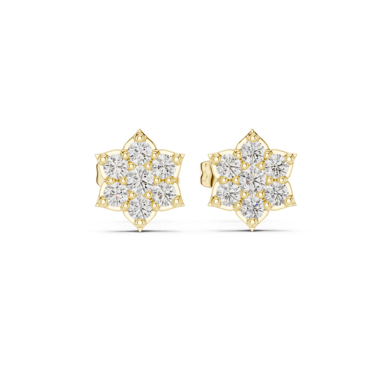 .38 Ct. Round Diamond Snowflake Earrings (9#10035E) 4