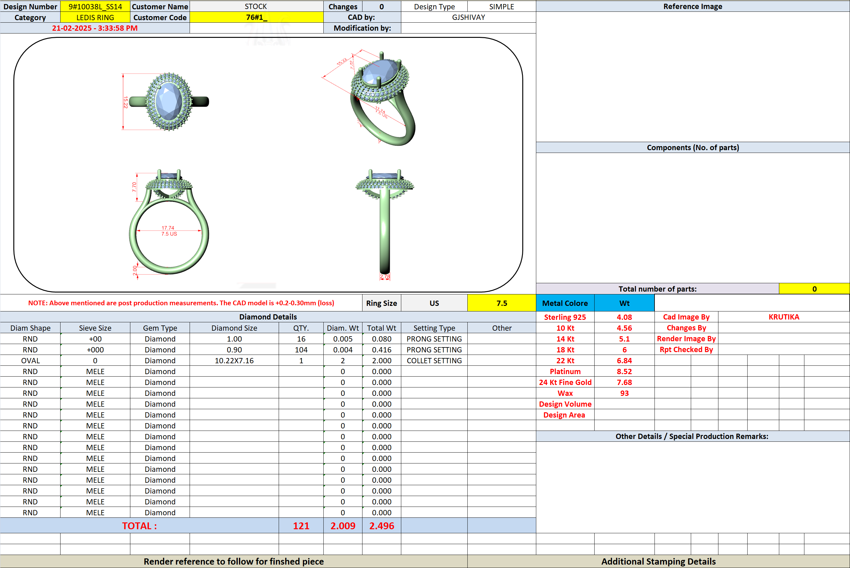 2.50 Ct. Oval Diamond Triple Halo Ring with Hidden Diamond Set Gallery (9#10038L_SS14) 13