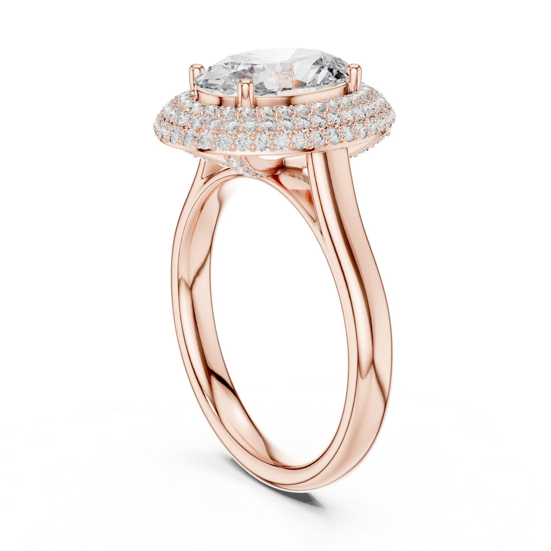 2.50 Ct. Oval Diamond Triple Halo Ring with Hidden Diamond Set Gallery (9#10038L_SS14) 9